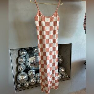 Checker Knit Maxi Dress – Size XS/S